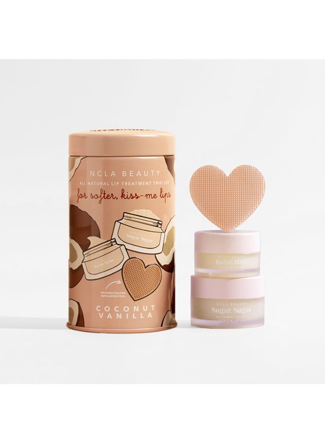 NCLA Beauty Coconut Vanilla Lip Care Set + Lip Scrubber - Image 1